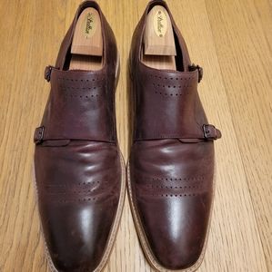 Size 11.5 Jump New York Burgundy Double Monkstraps